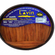 Caja 8 unidades – Pandereta 400 g Anchoa Cantábrico AOVE (Serie Oro) – 40/50 filetes